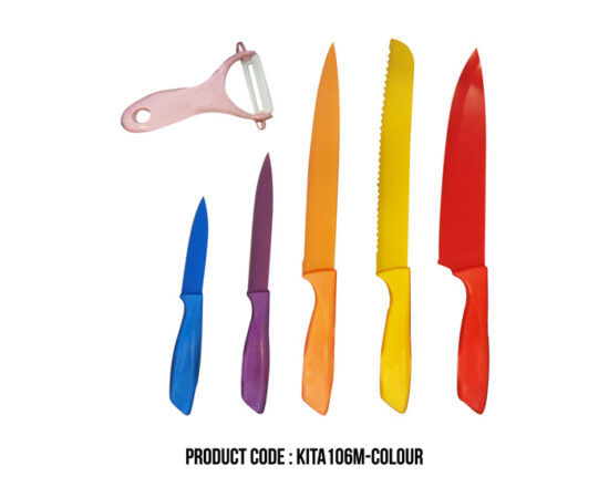 Multi Color 6pcs Kitchen Knife Set At Best Price