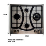 SS 4 BURNER GAS COOKER HM-46013-1 GENERAL
