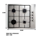 SS 4 BURNER ROUND GAS COOKER HM-46015 EURO