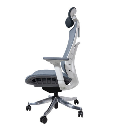 Buy Online White/Blue High Back Mesh Chair