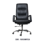 BLACK LEATHER HIGH-BACK MANAGEMENT CHAIR 703A