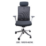 WHITE/GREY HIGH-BACK MESH MANAGER CHAIR A62-1-HS