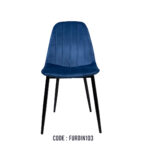BARISTA CHAIR DARK BLUE VELVET POLO 400MM