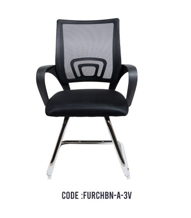 BLACK/GREEN MID-BACK MESH VISITOR CHAIR A-3V