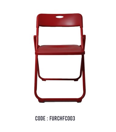 RED ABS PLASTIC/METAL FOLDING CHAIR FX-3017