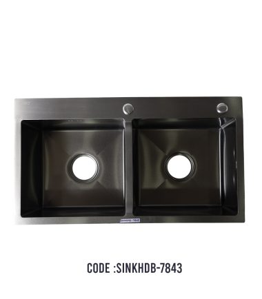 SS H/M SINK DOUBLE 780X430X230 EURO 7843